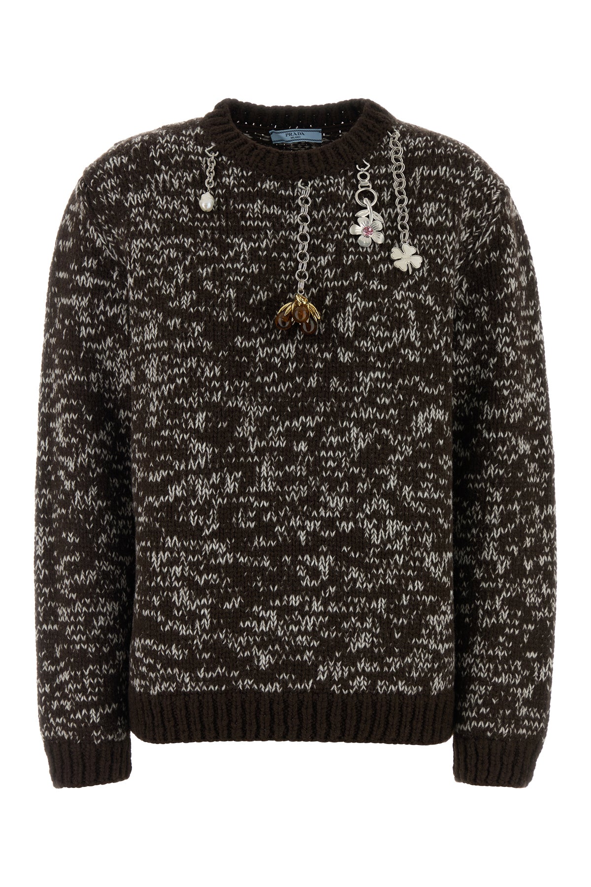 Prada Maglione oversize in lana bicolor