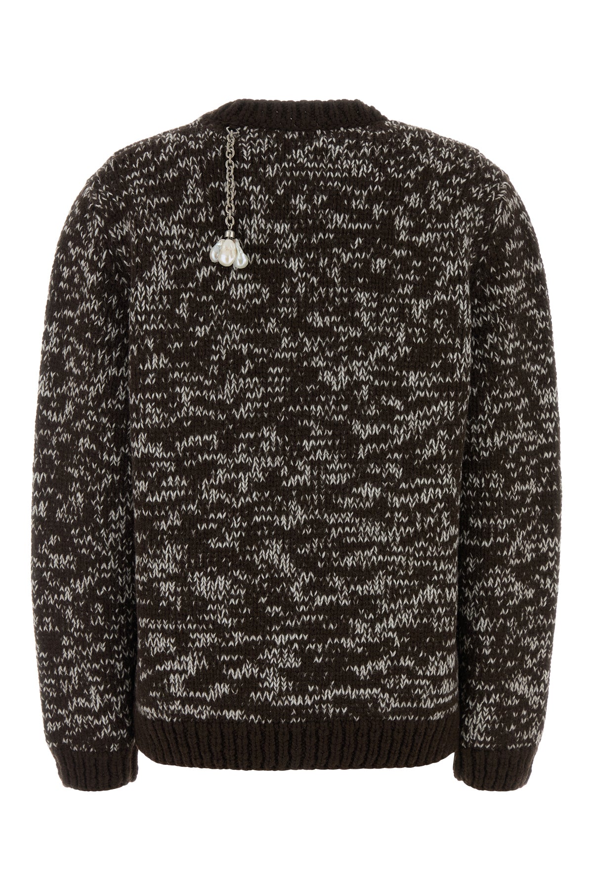 Prada Maglione oversize in lana bicolor, view 2