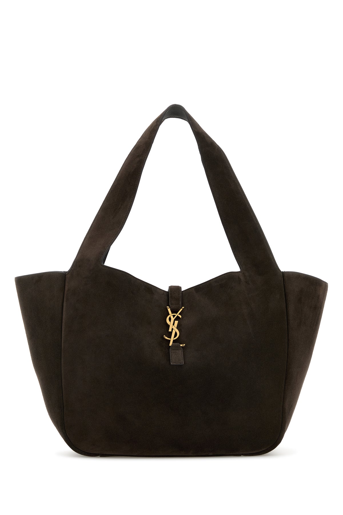 Saint Laurent Borsa shopping Le 5 à 7 Bea in pelle scamosciata marrone