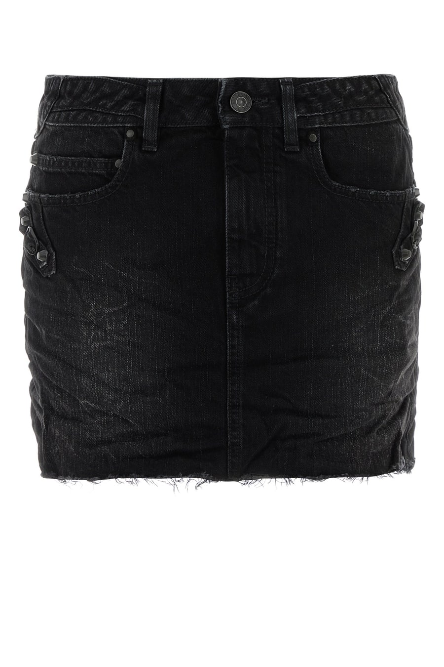 Balenciaga Minigonna in denim nero