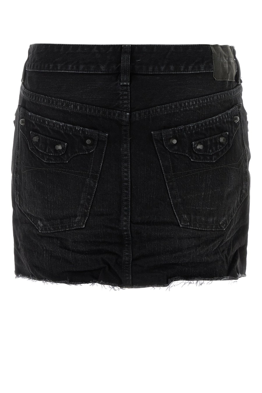 Balenciaga Minigonna in denim nero, view 2