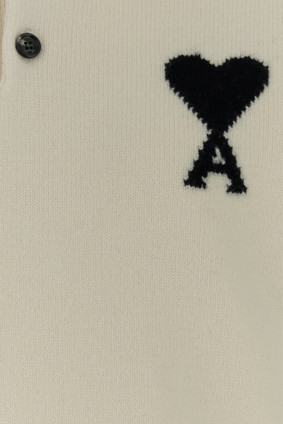 AMI Polo in lana avorio, view 3