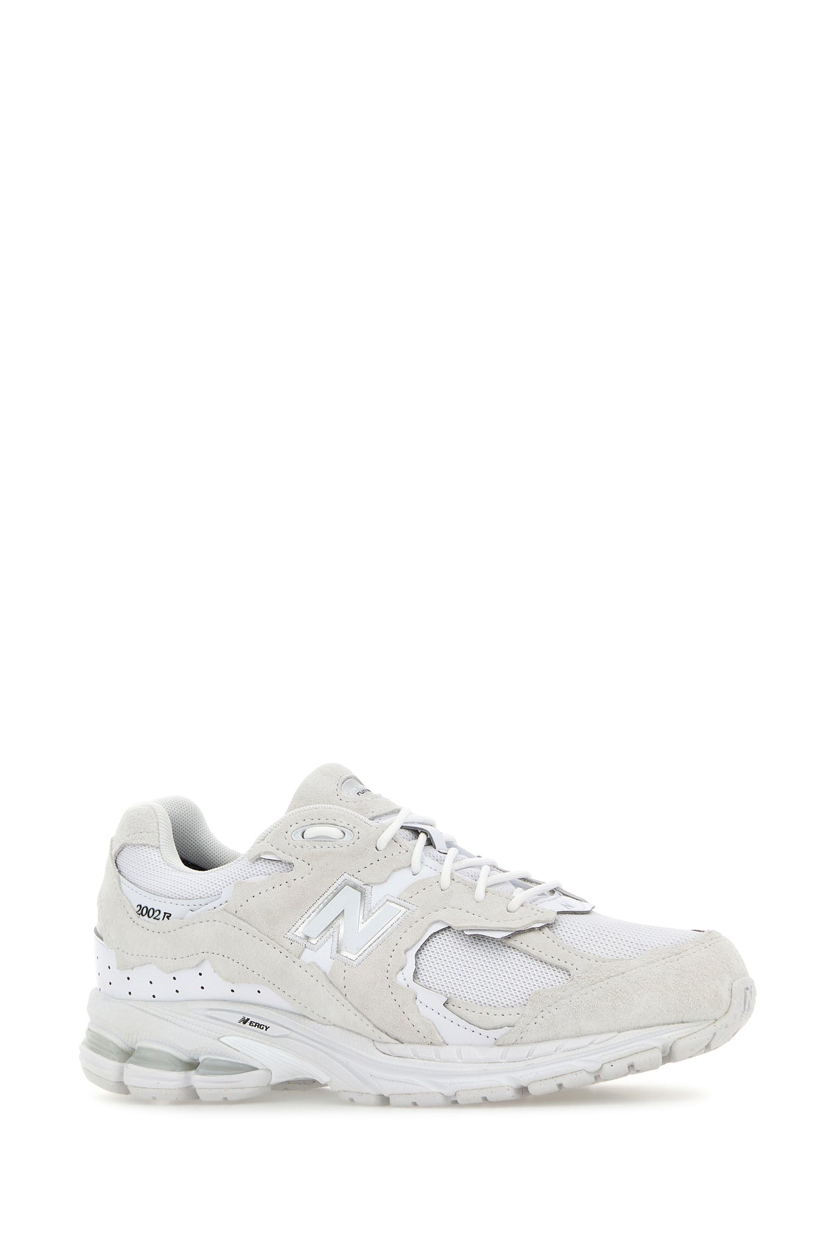 New Balance Sneakers 2002DX Protection Pack bianche in pelle scamosciata e rete, view 2