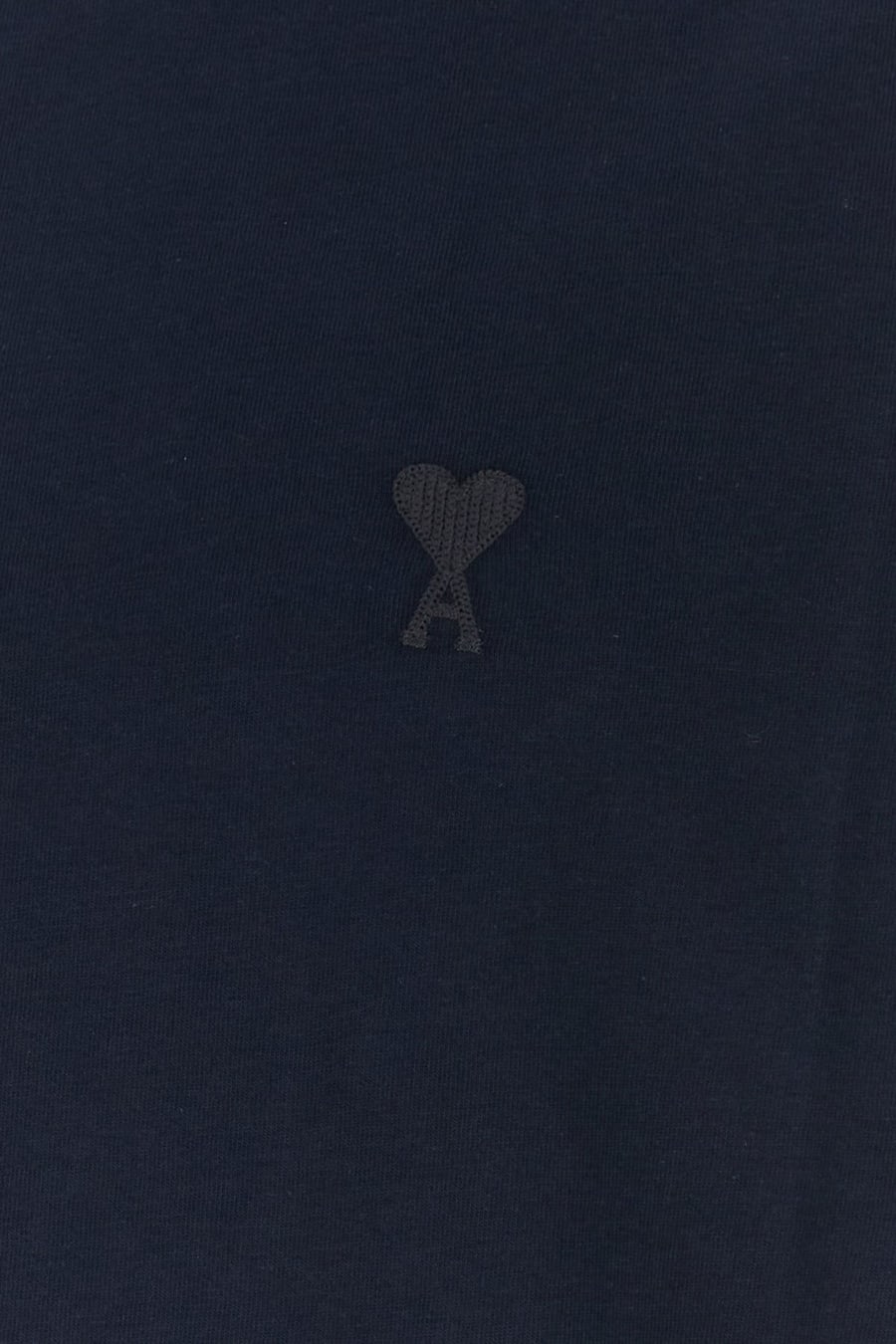 AMI T-shirt in cotone blu navy, view 3