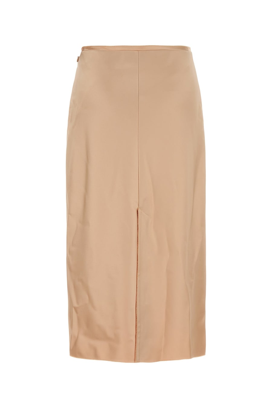 AMI Gonna in raso stretch rosa carne, view 2