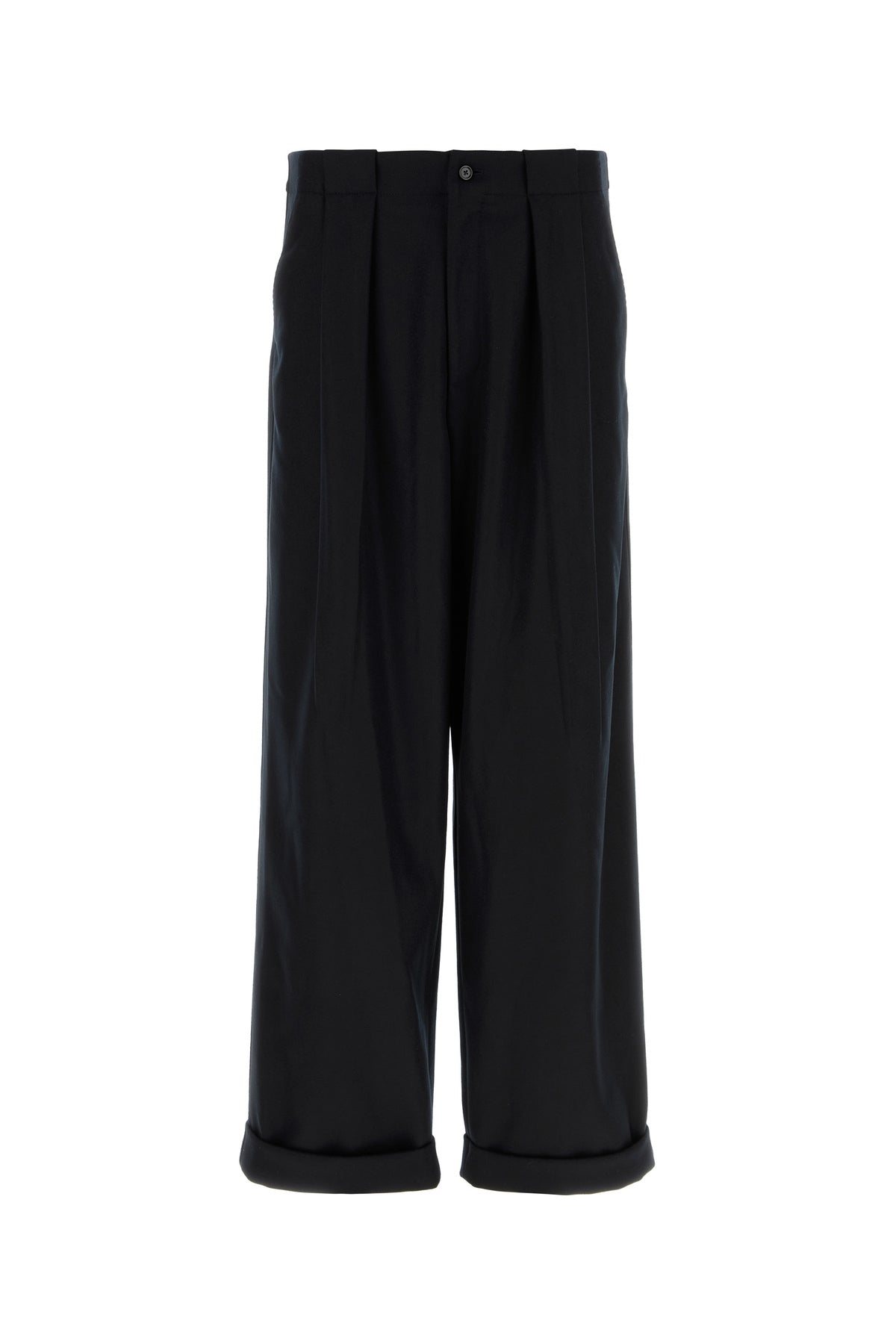 Dolce & Gabbana Pantalone dalla gamba ampia in lana nera
