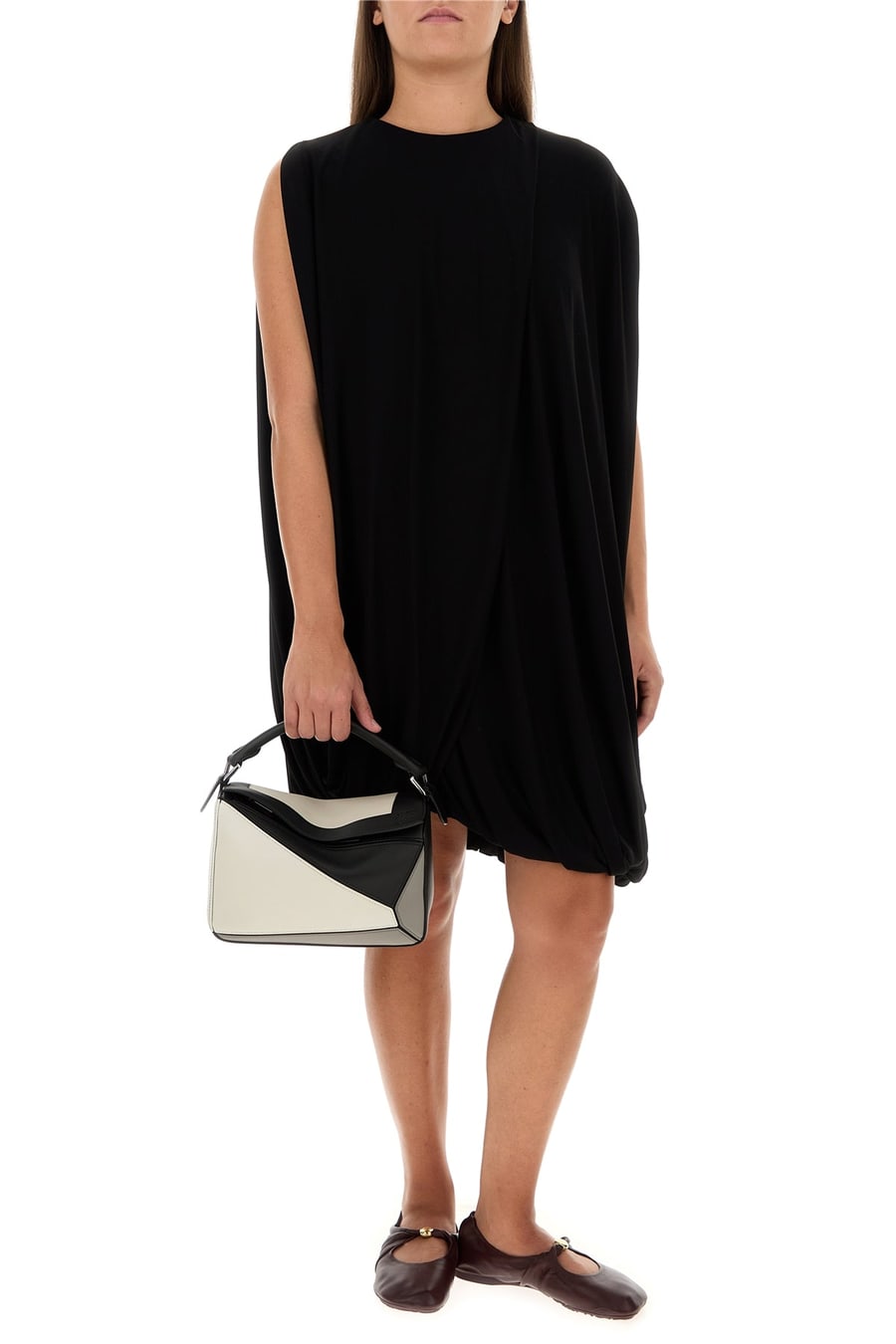Loewe Abito in jersey nero, view 6