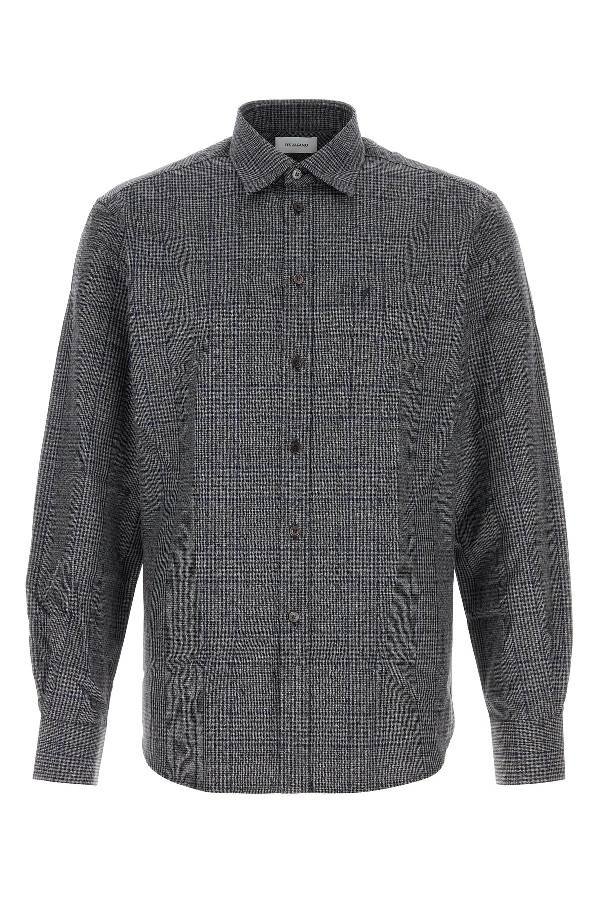 Ferragamo Camicia in oxford ricamato
