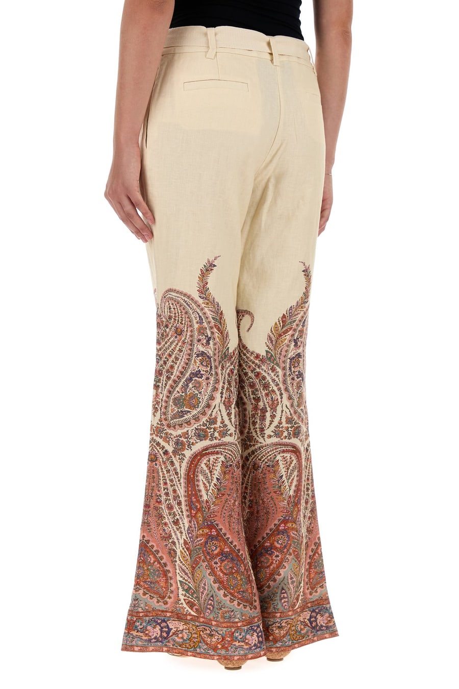 Zimmermann Pantalone Rhiannon in lino stampato, view 4