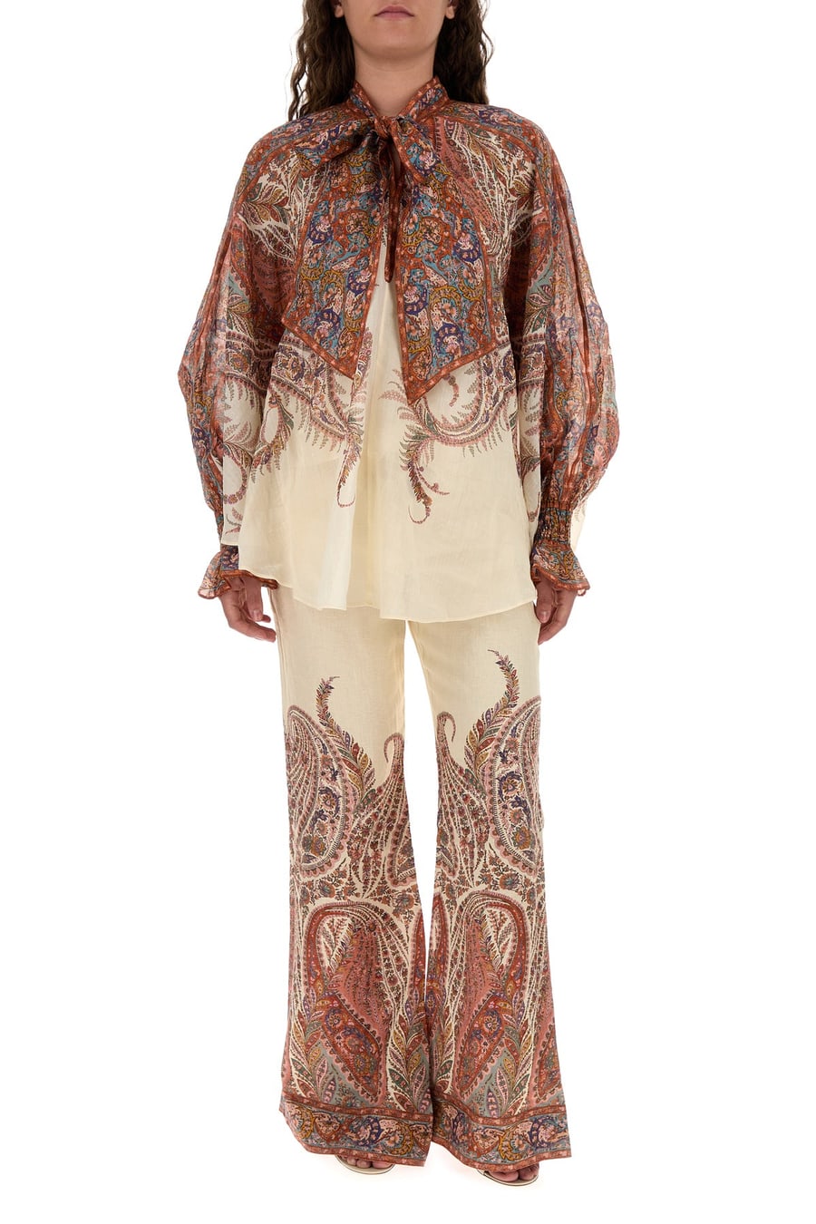 Zimmermann Pantalone Rhiannon in lino stampato, view 6