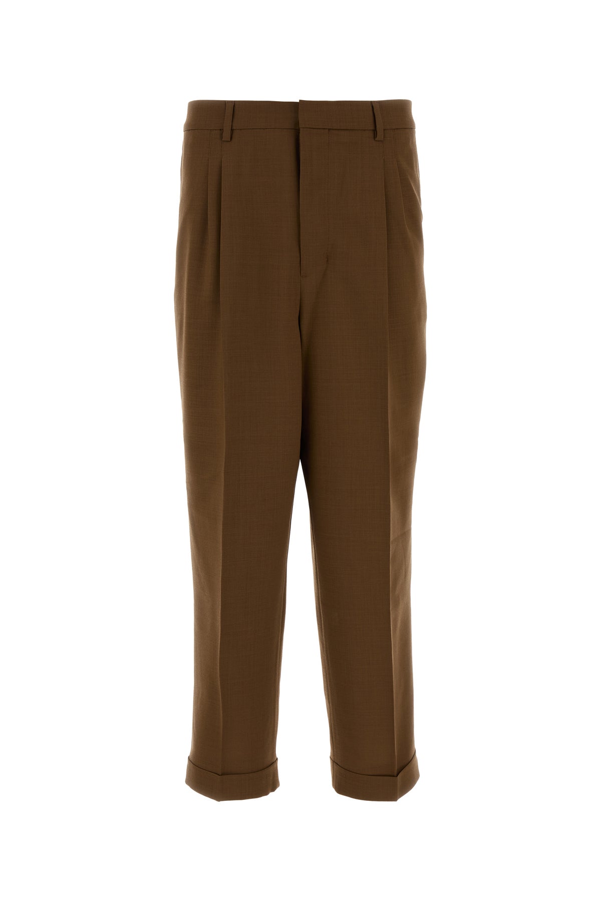 AMI Pantalone in lana caramello