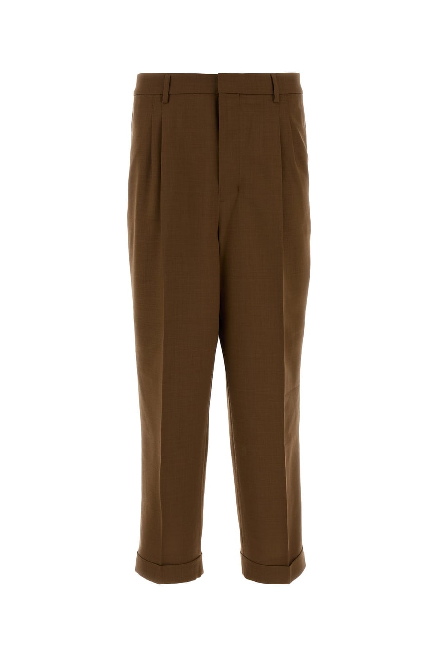 AMI Pantalone in lana caramello