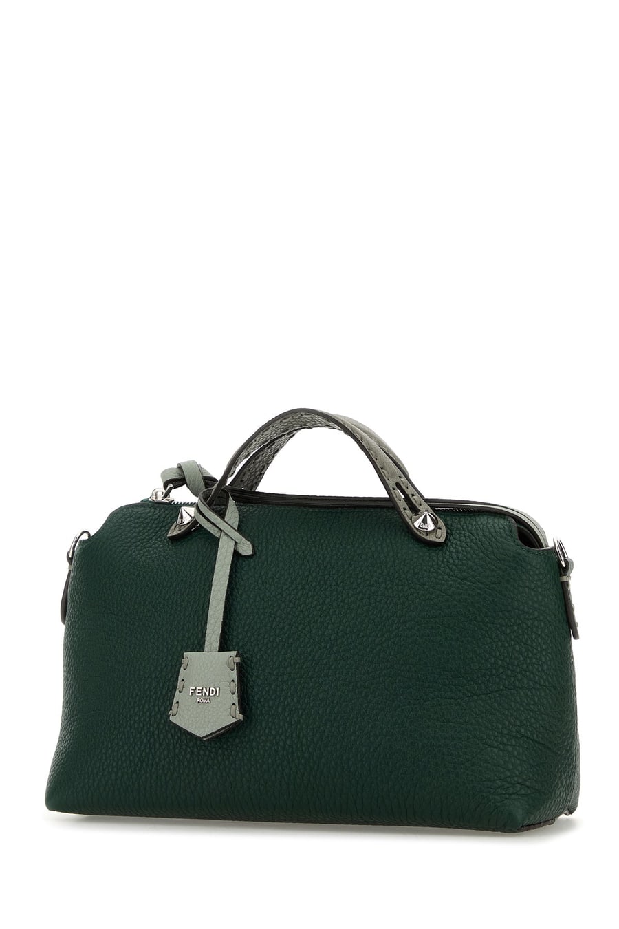 Fendi Borsa mano By The Way media in pelle verde bottiglia, view 2
