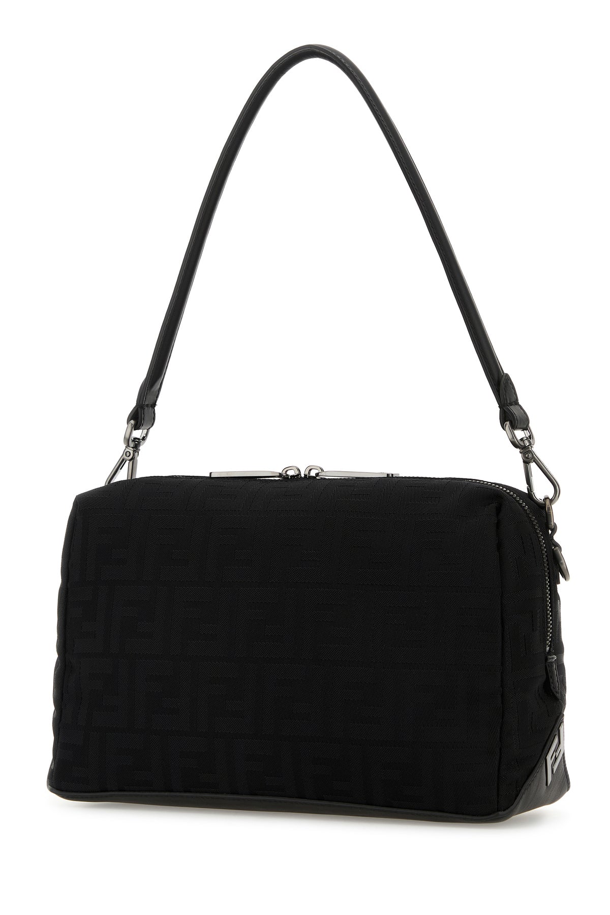 Fendi Borsa a spalla Lui Medium in tela nera, view 2