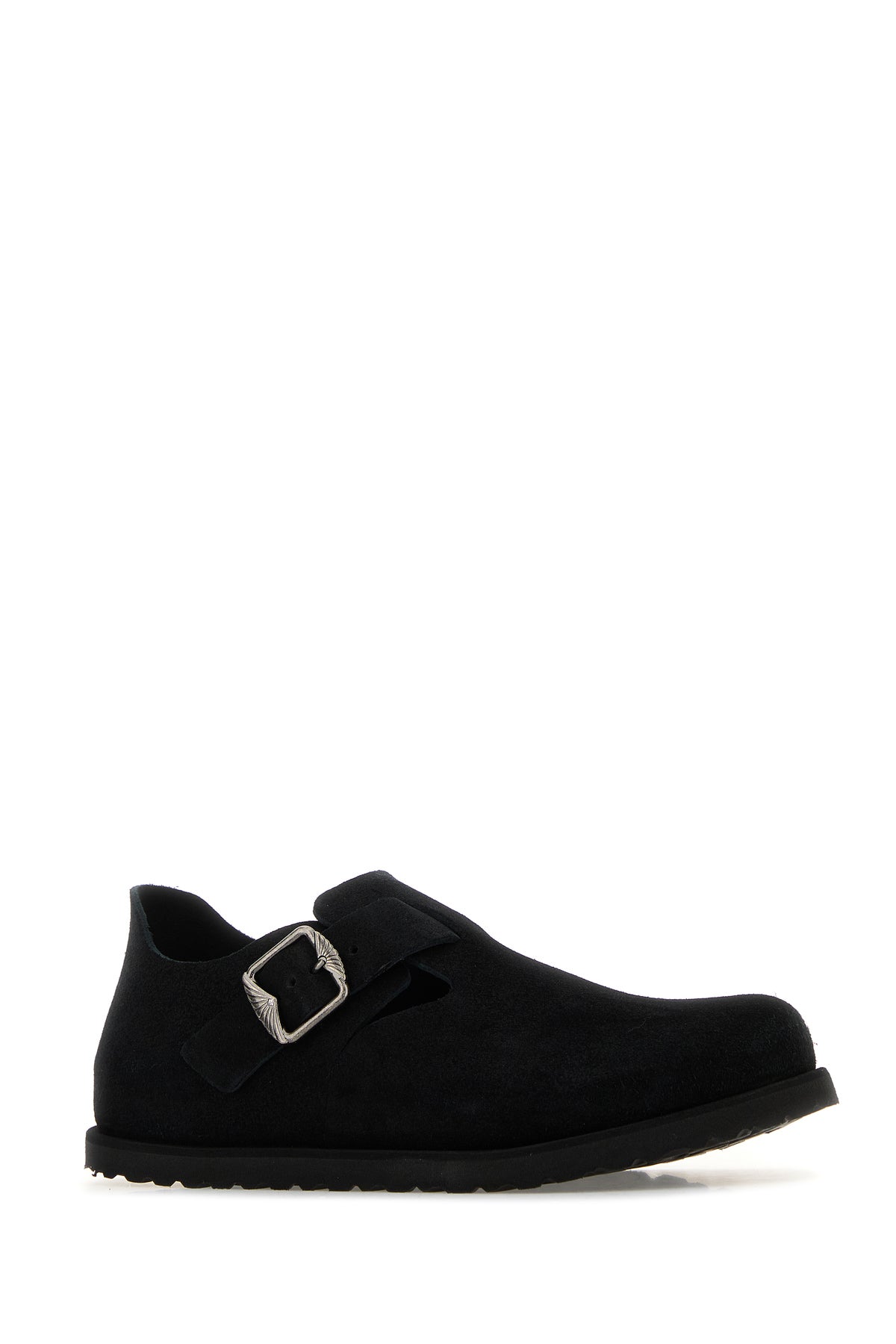 BIRKENSTOCK 1774 X BECOMES BERLIN Mocassini London in pelle scamosciata nera, view 2
