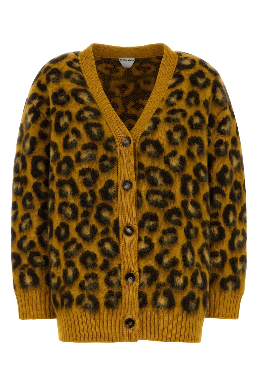 Bottega Veneta Cardigan oversize in misto lana ricamato