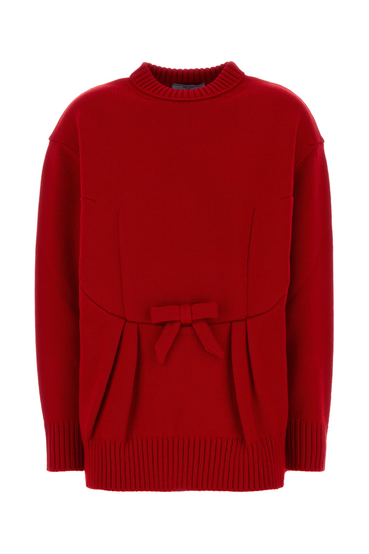 Prada Maglione oversize in lana rossa