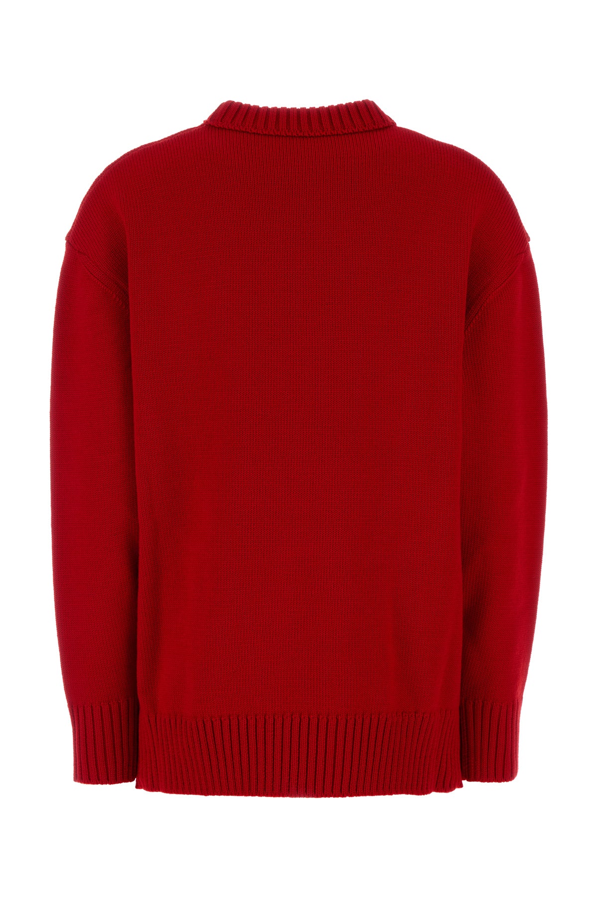 Prada Maglione oversize in lana rossa, view 2