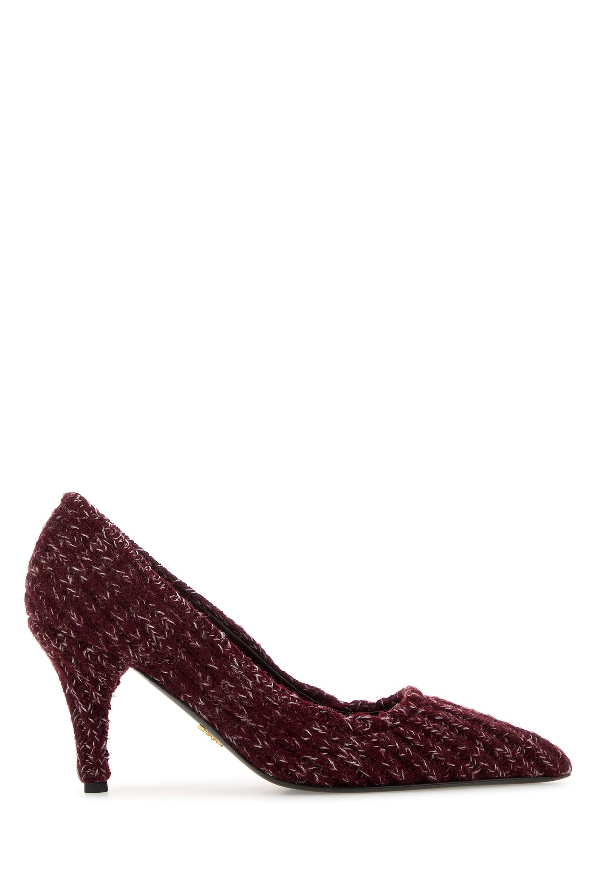Prada Scarpe con tacco in tessuto bordeaux melangè