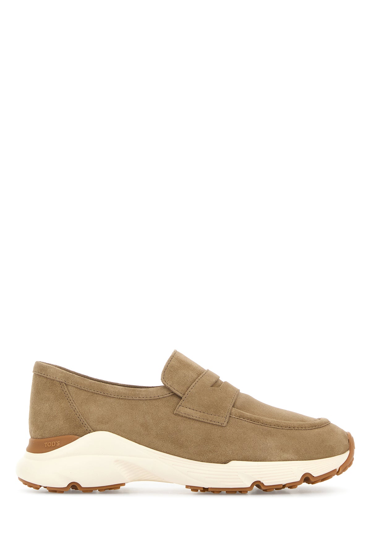 Tod's Mocassini in pelle scamosciata tortora