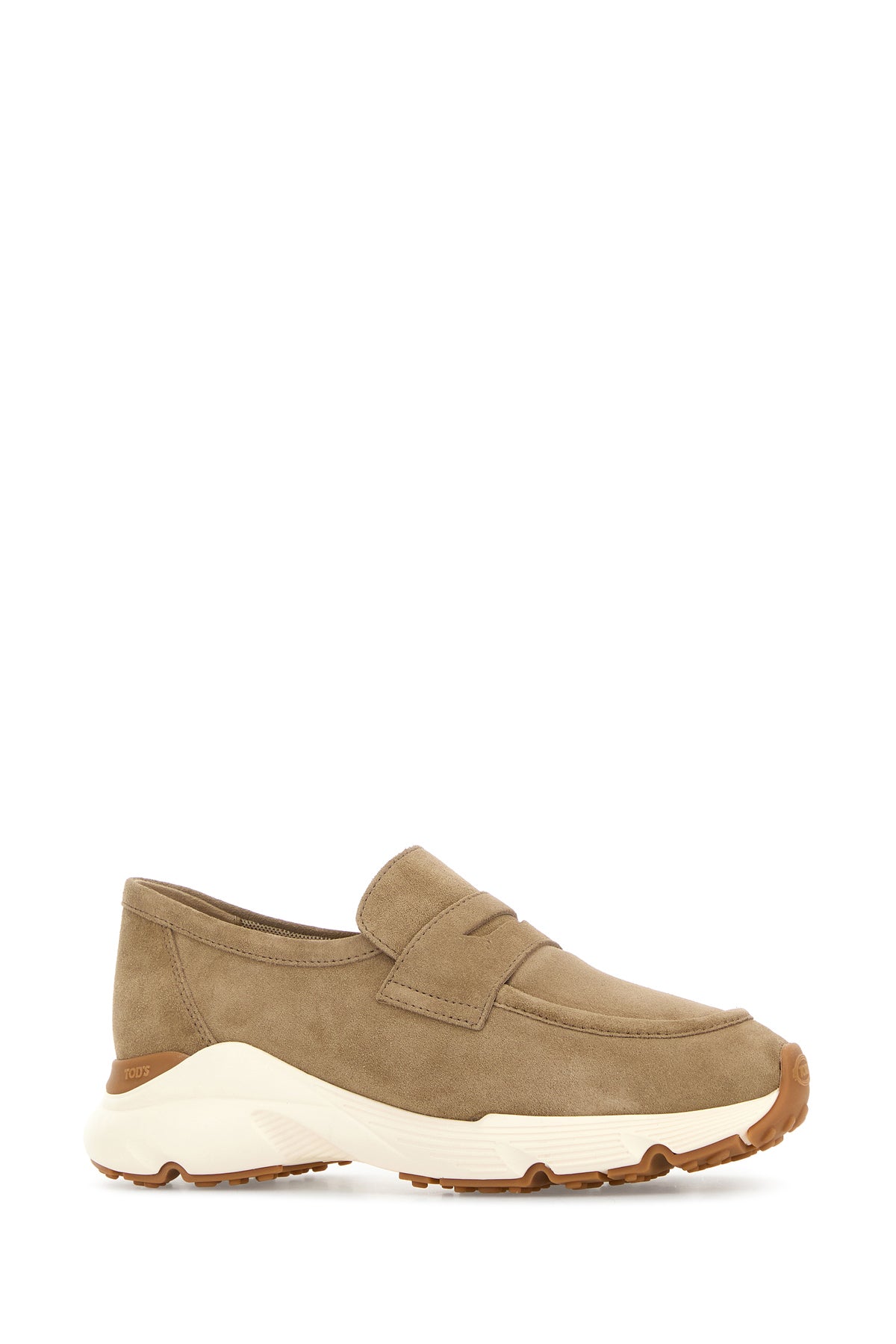 Tod's Mocassini in pelle scamosciata tortora, view 2