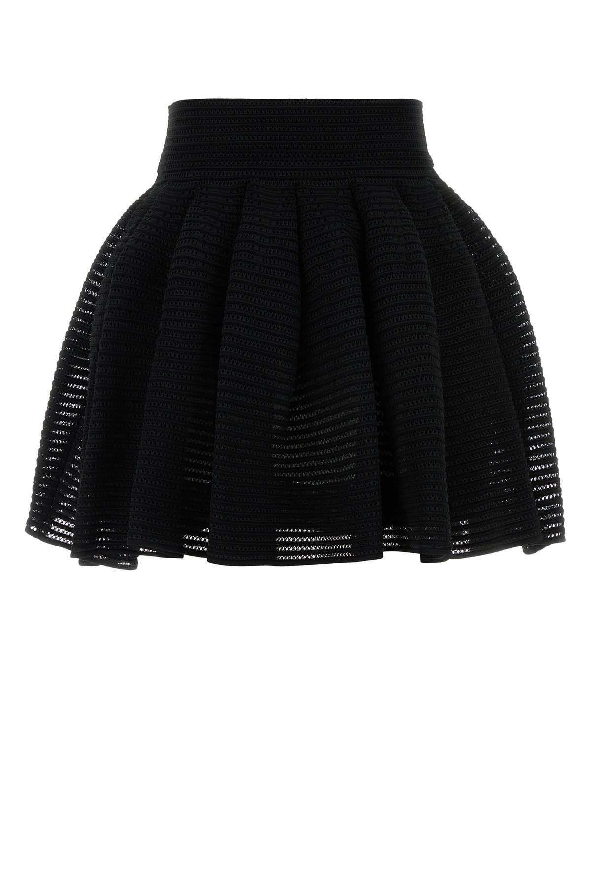 Alaïa Minigonna in maglia nera, view 2