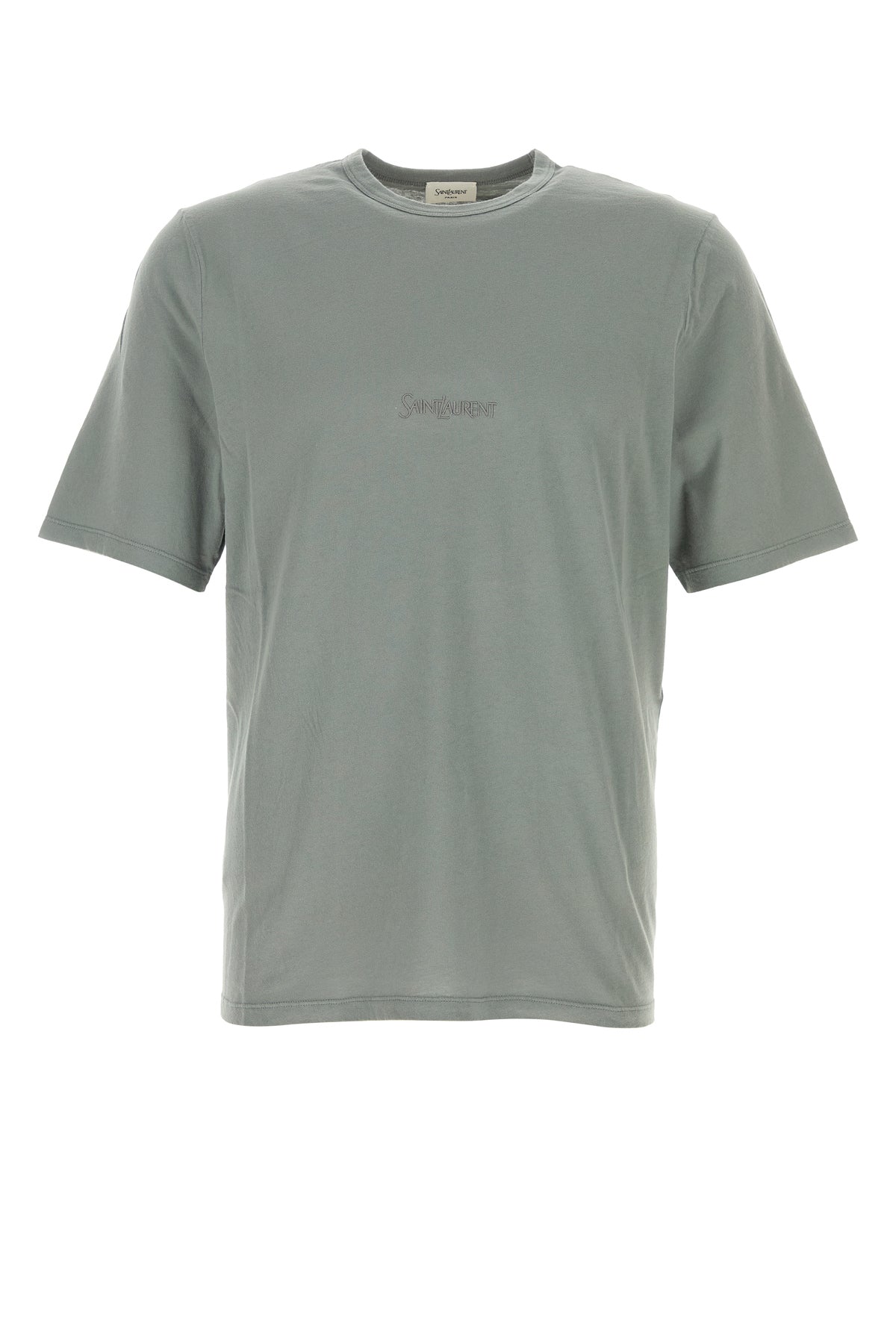 Saint Laurent T-shirt in cotone verde salvia