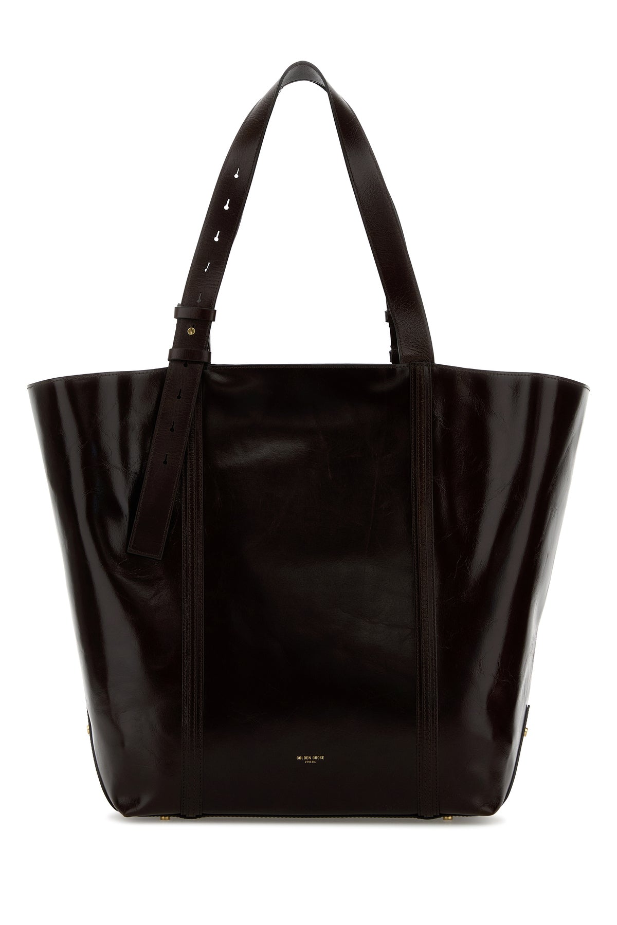 Golden Goose Borsa shopping 24.7 in pelle testa di moro