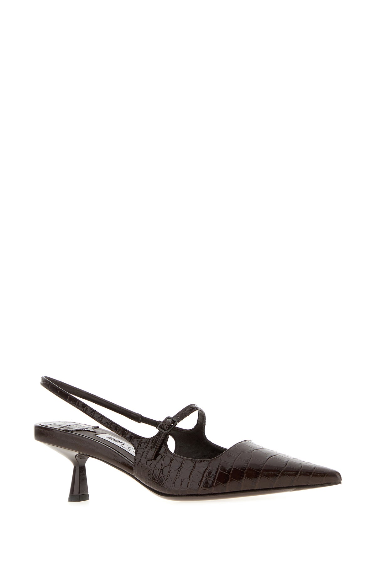 Jimmy Choo Scarpe con tacco Didi 45 in pelle cioccolato, view 2