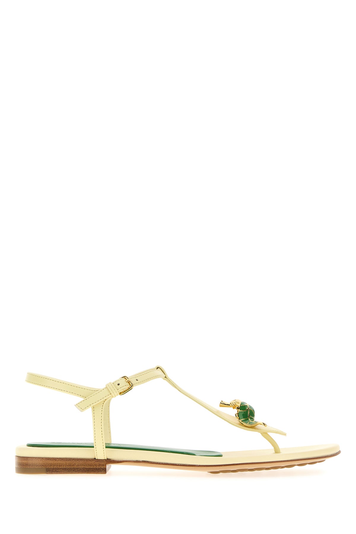 Bottega Veneta Sandali Rana Flora in pelle giallo pastello