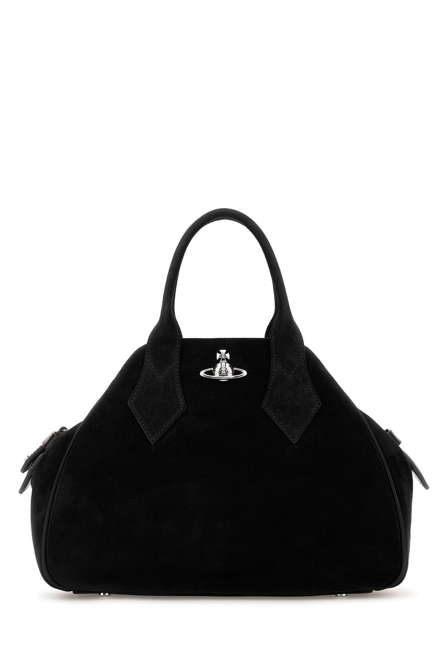 Vivienne Westwood Borsa a mano Yasmine media in pelle scamosciata nera
