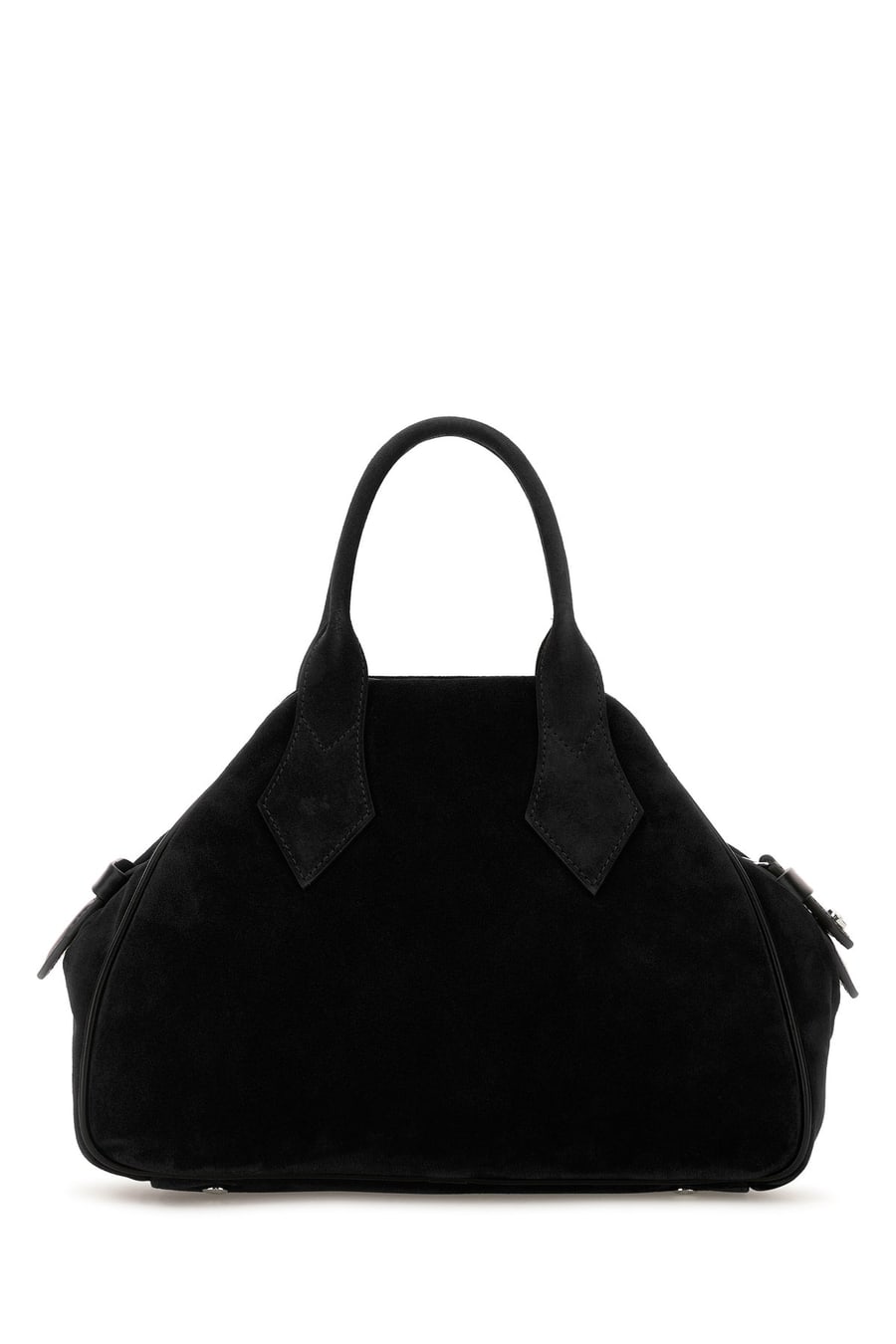 Vivienne Westwood Borsa a mano Yasmine media in pelle scamosciata nera, view 3