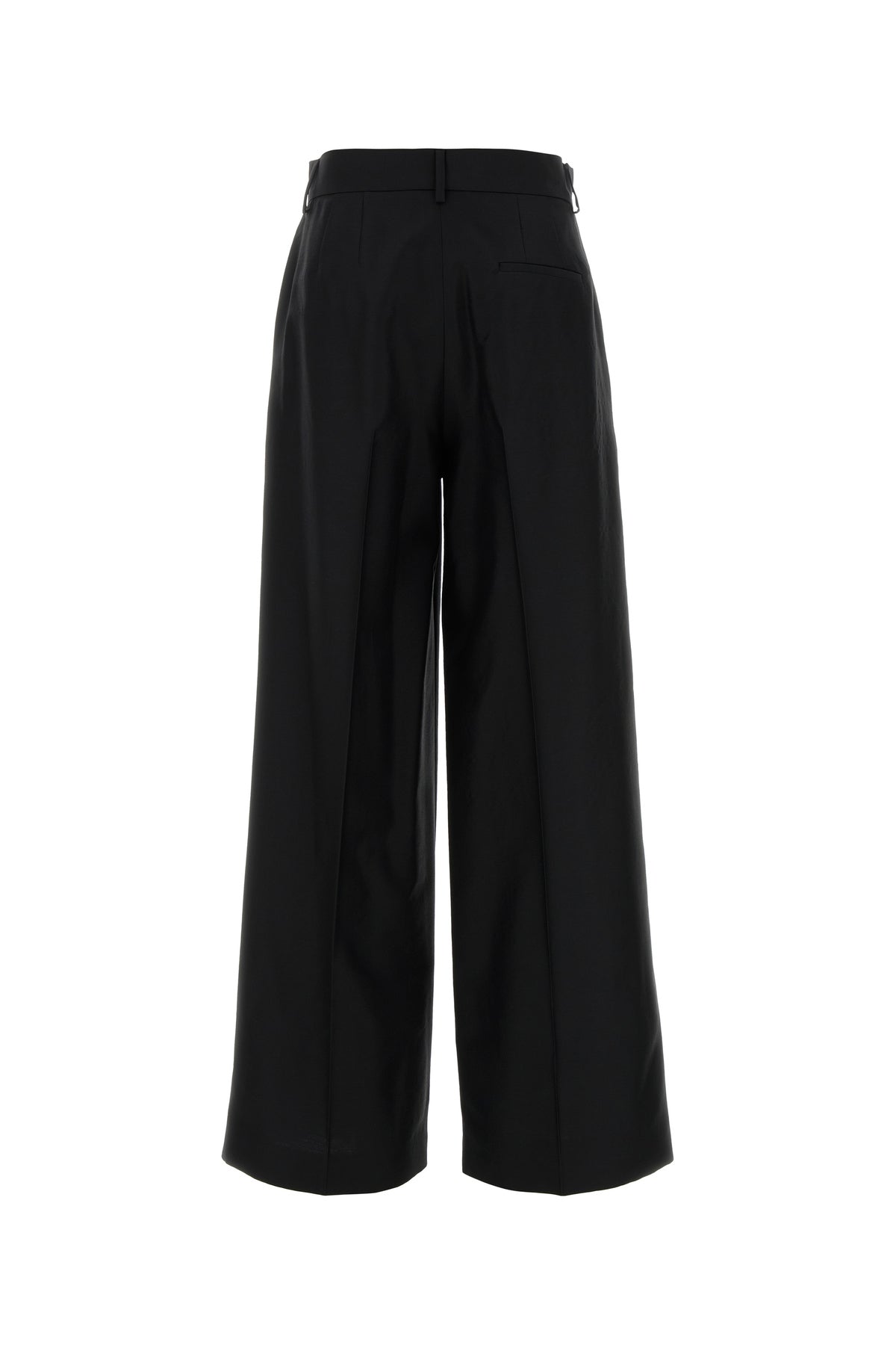 ALBERTA FERRETTI Pantalone dalla gamba ampia in misto lana nera, view 2