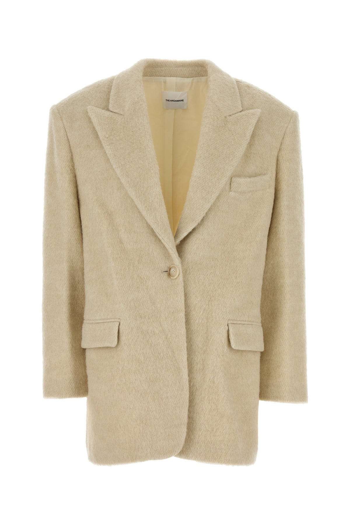 THE ANDAMANE Cappotto in misto acrilico sabbia