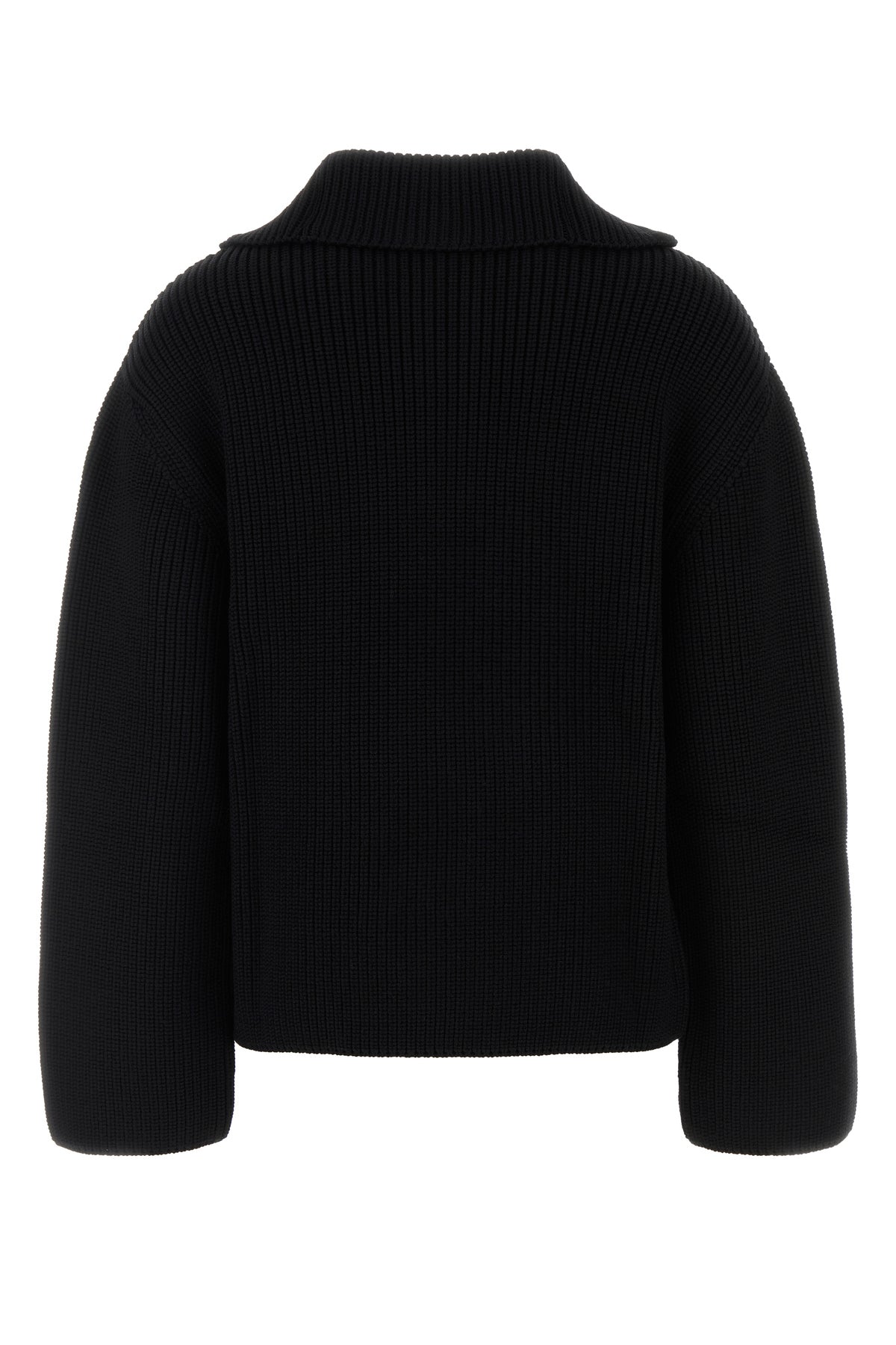 COURREGES Maglione oversize in lana nera, view 2