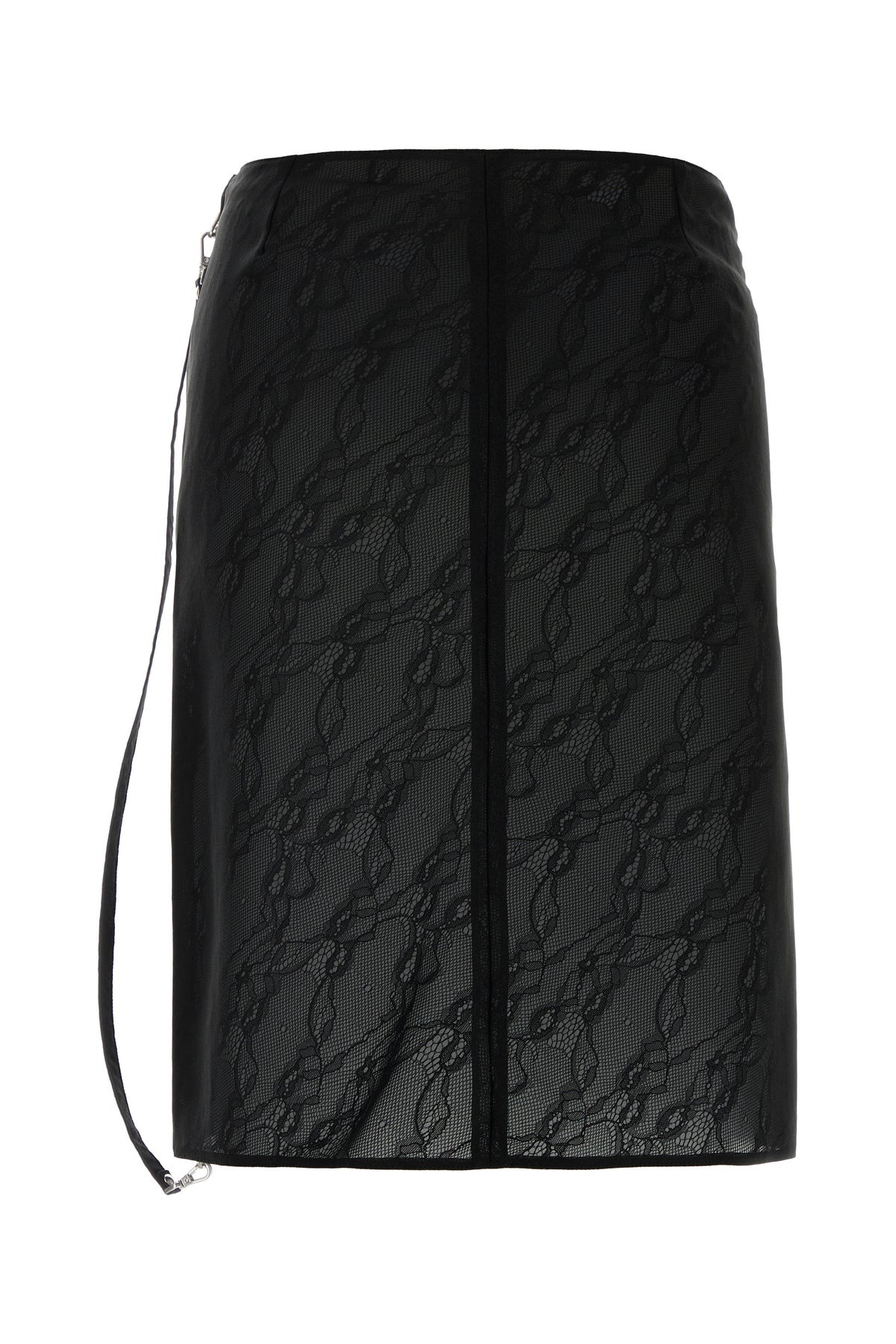 COURREGES Gonna in misto nylon stretch nero, view 2