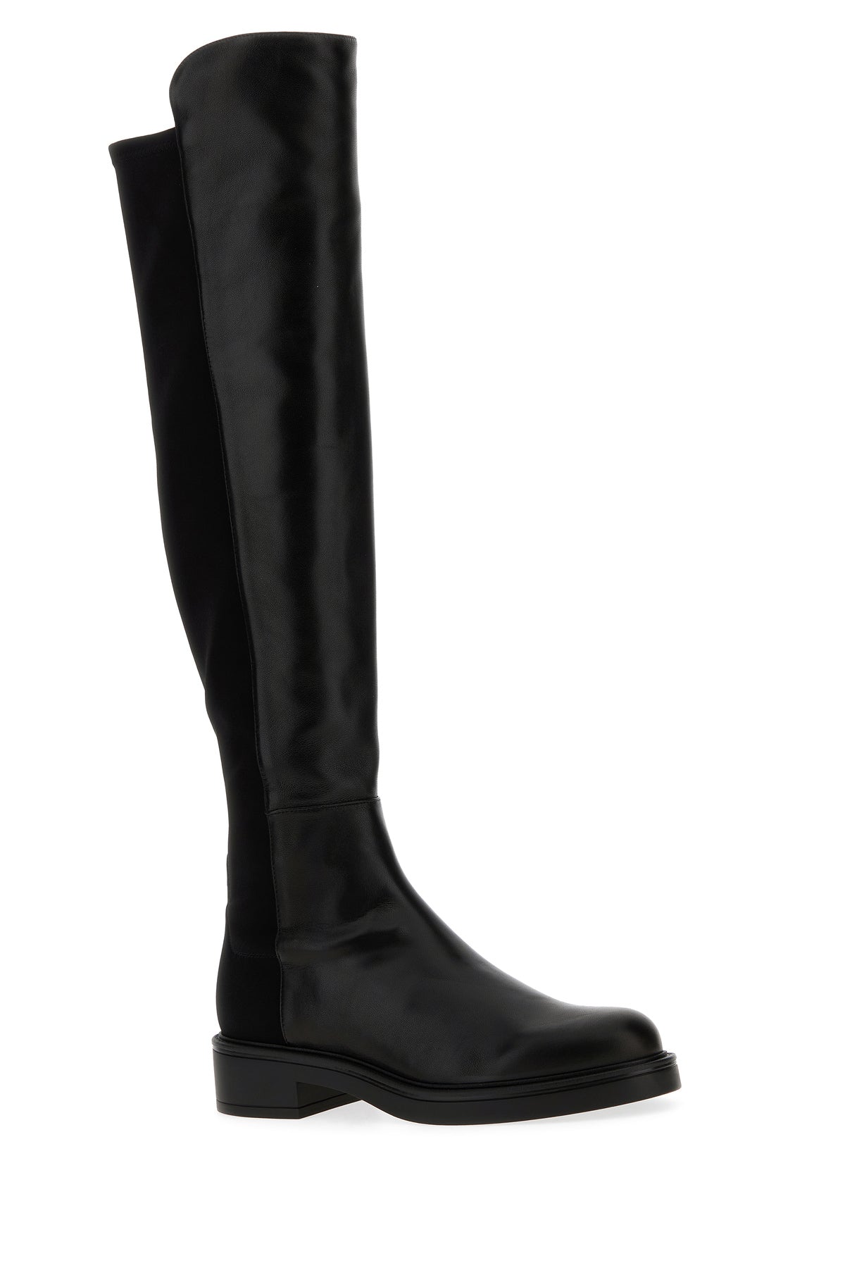 STUART WEITZMAN Stivali Celia neri in nappa e tessuto, view 2