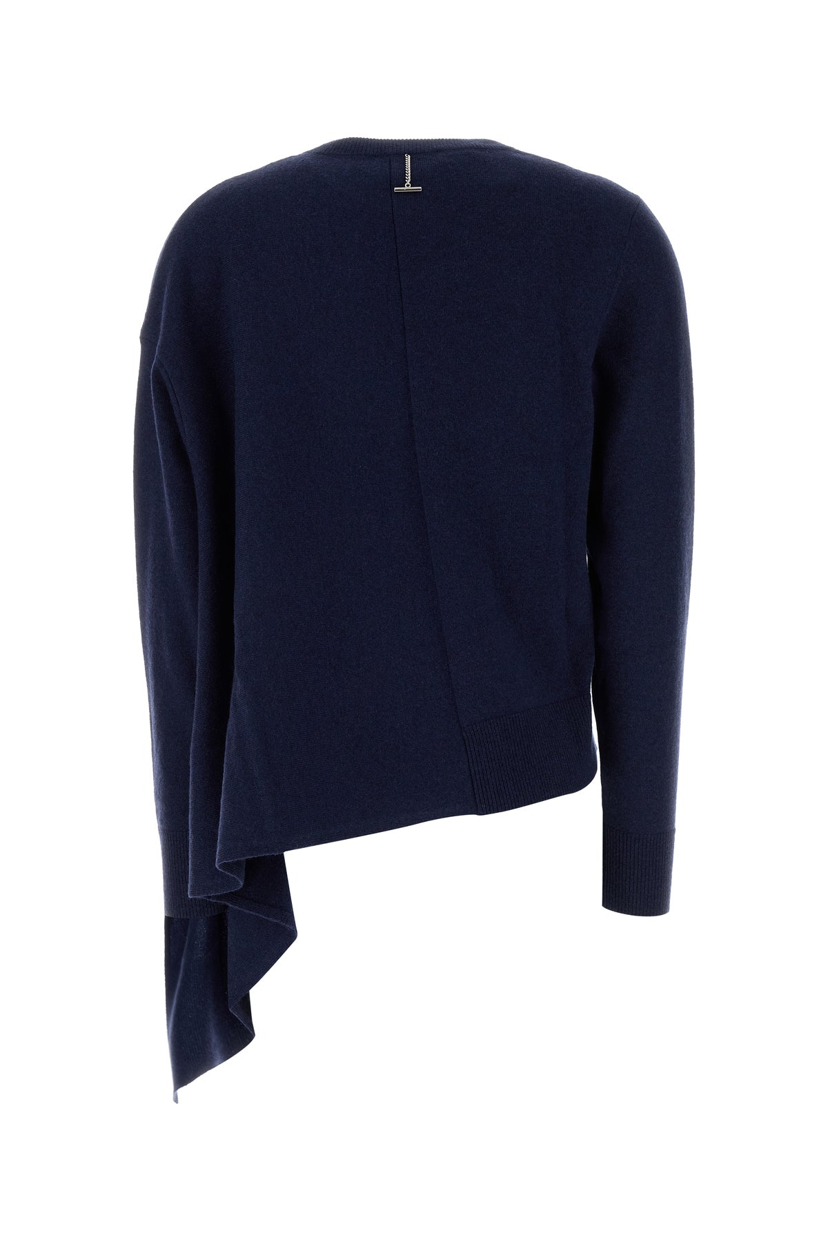 Alexander McQueen Maglione in misto cashmere blu navy, view 2