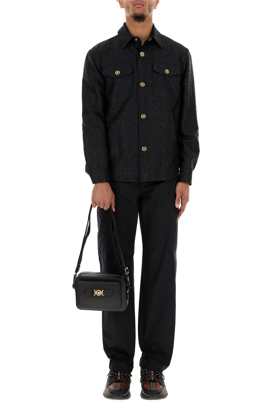Versace Sneakers in pelle bicolor, view 5