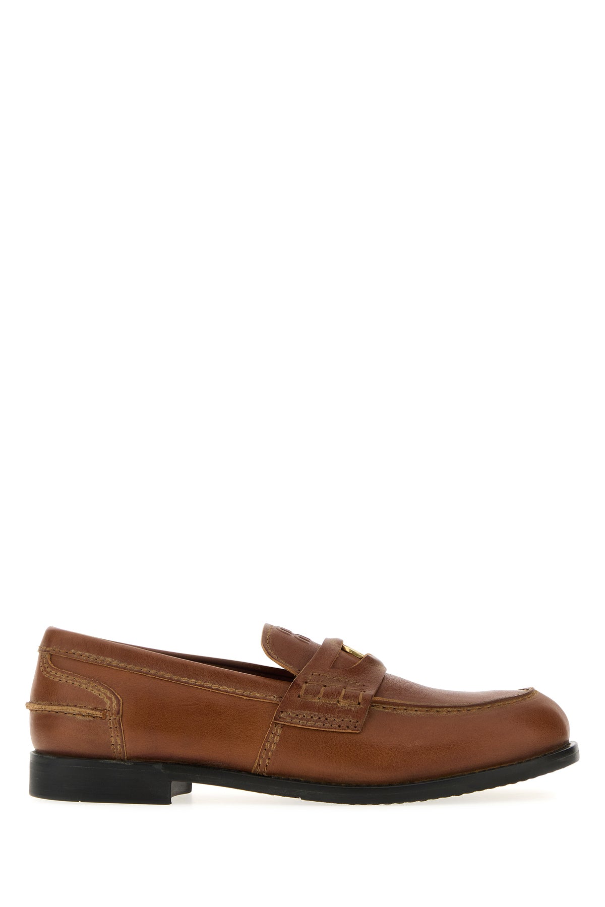 Miu Miu Mocassini in pelle caramello