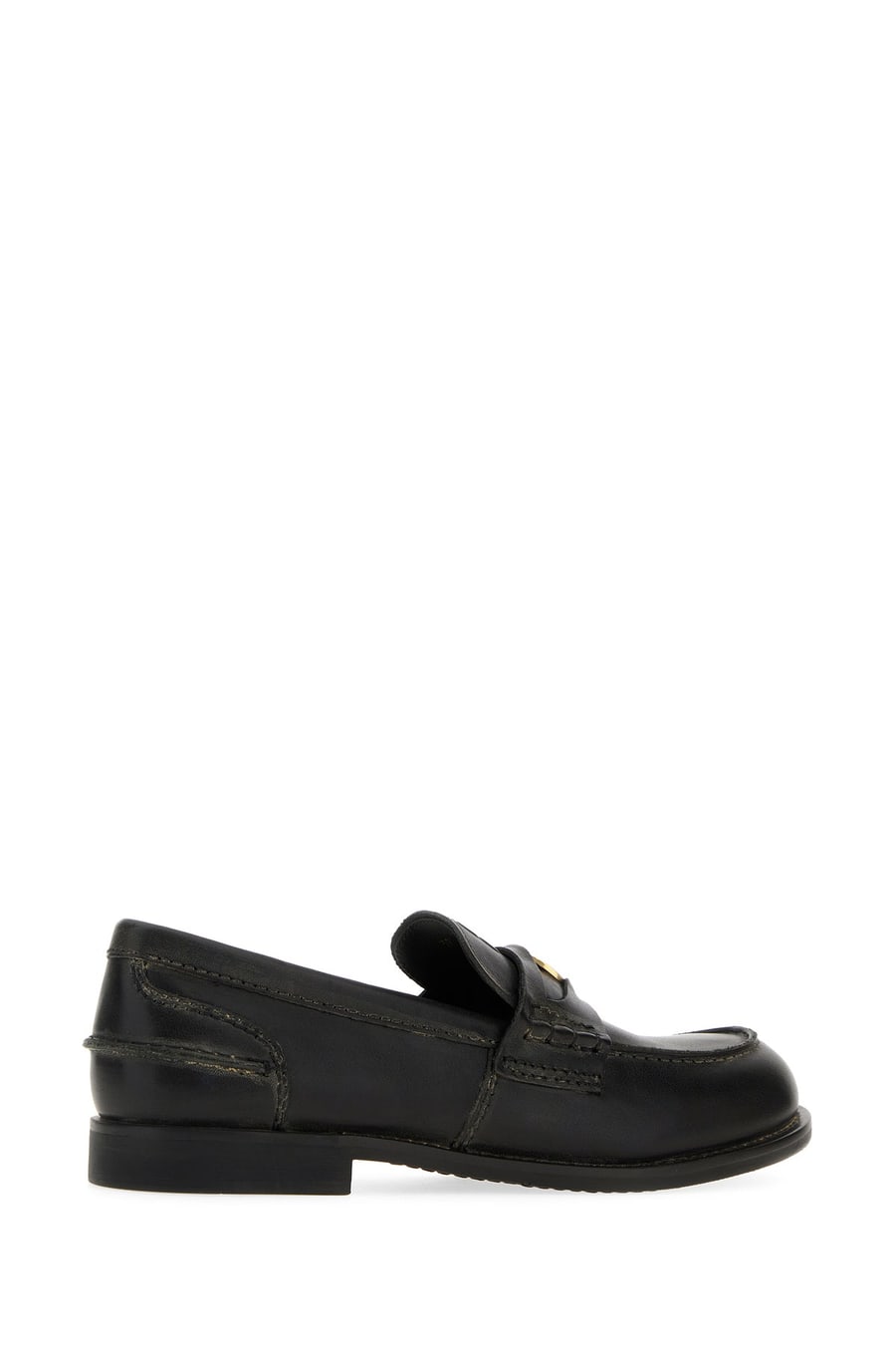 Miu Miu Mocassini in pelle nera, view 3