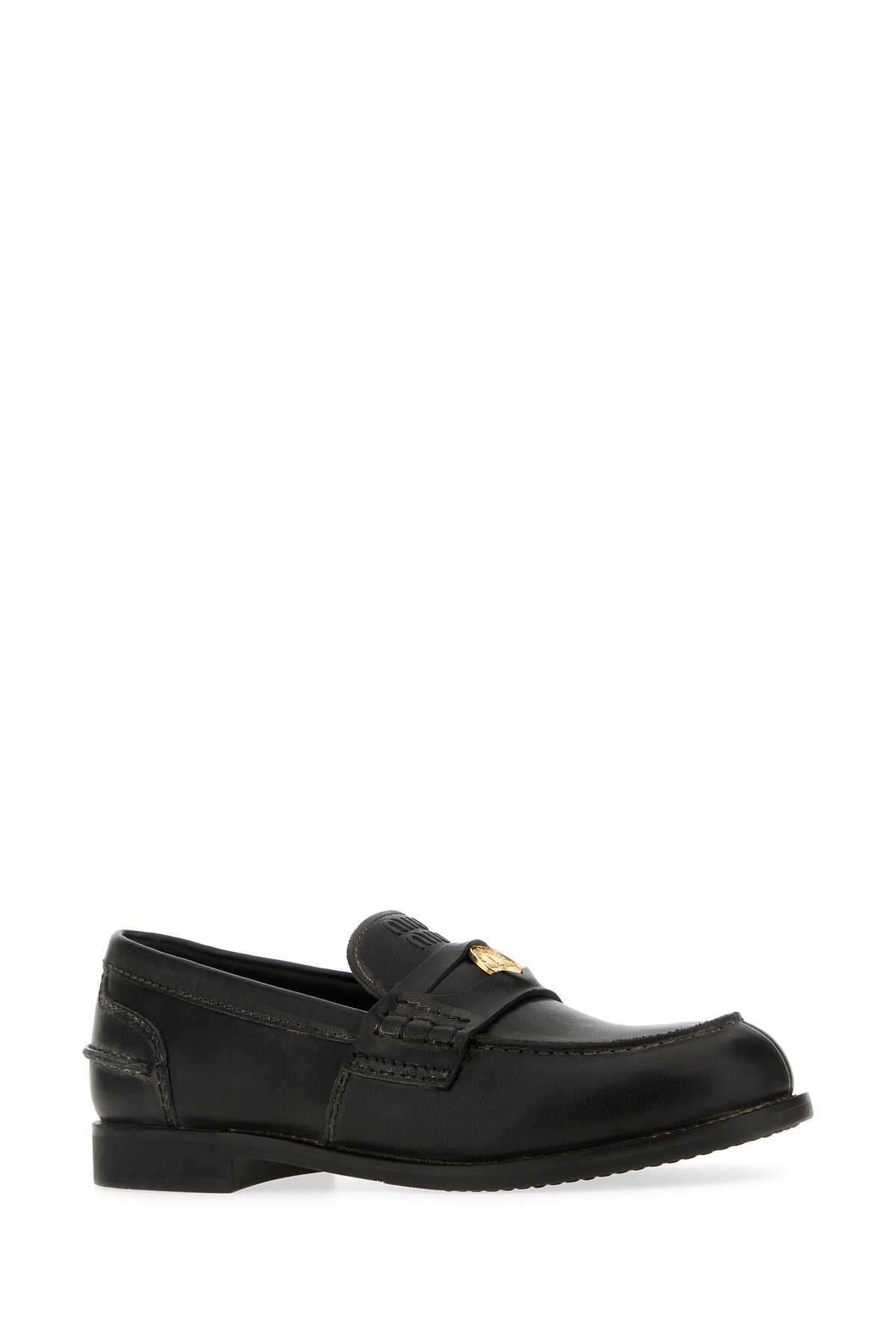 Miu Miu Mocassini in pelle nera, view 2