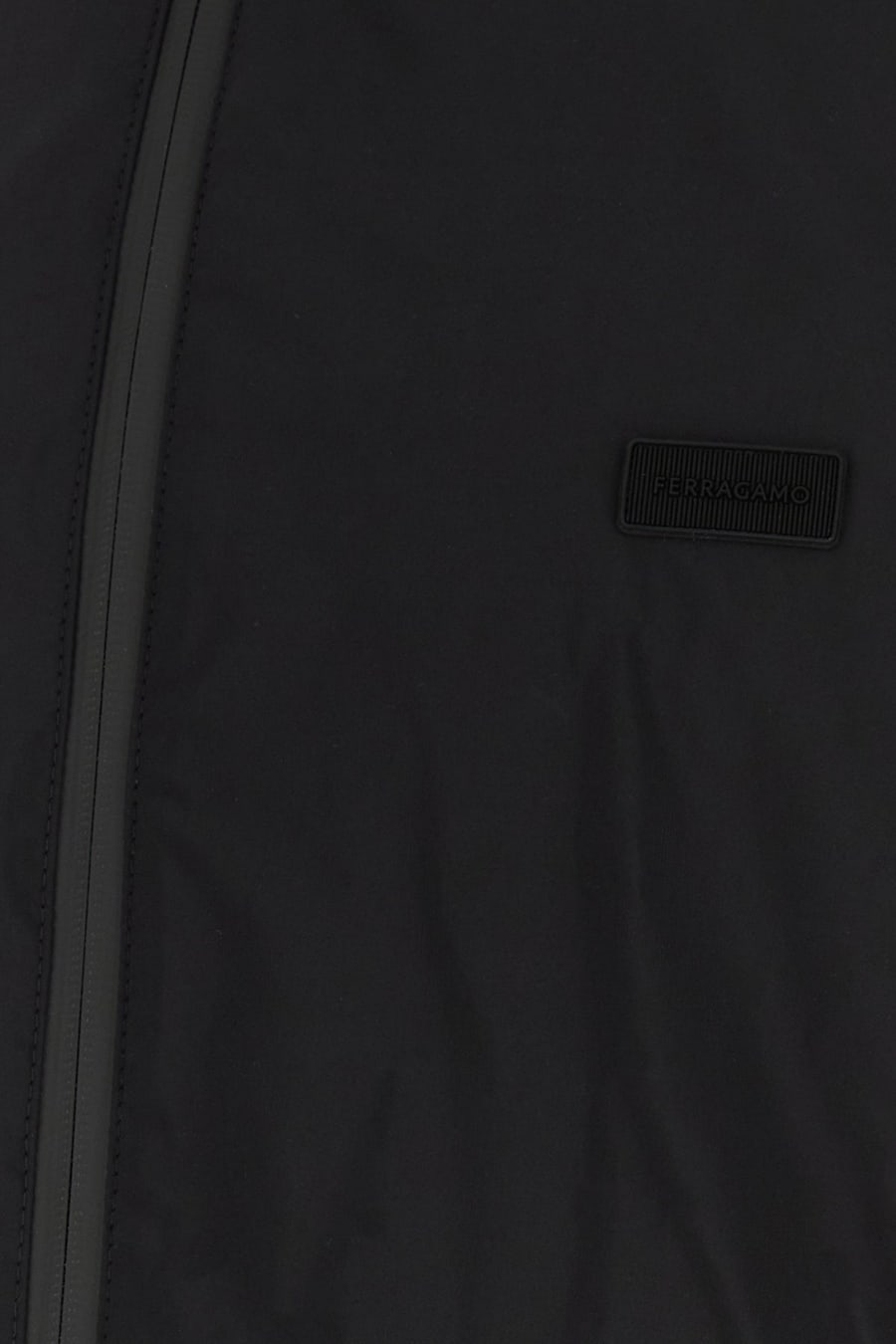 Ferragamo Giubbino in misto lana nera, view 3