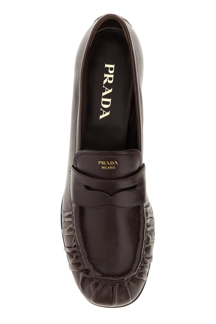 Prada Mocassini in pelle testa di moro, view 4
