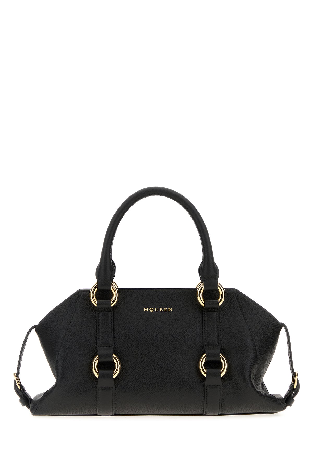 Alexander McQueen Borsa a mano Farringdon piccola in pelle nera