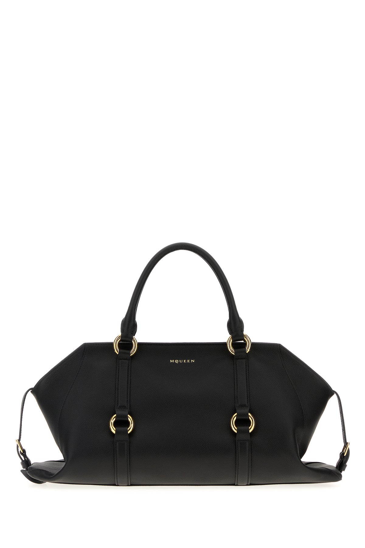 Alexander McQueen Borsa a mano Farringdon media in pelle nera