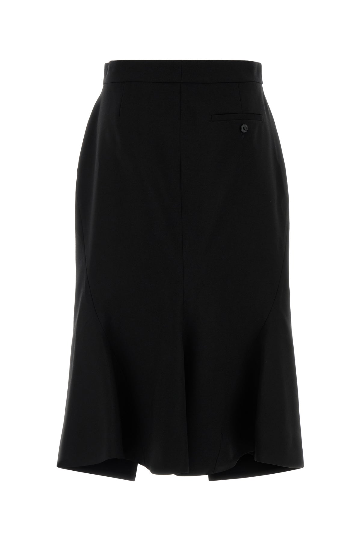 Alexander McQueen Gonna in lana stretch nera, view 2