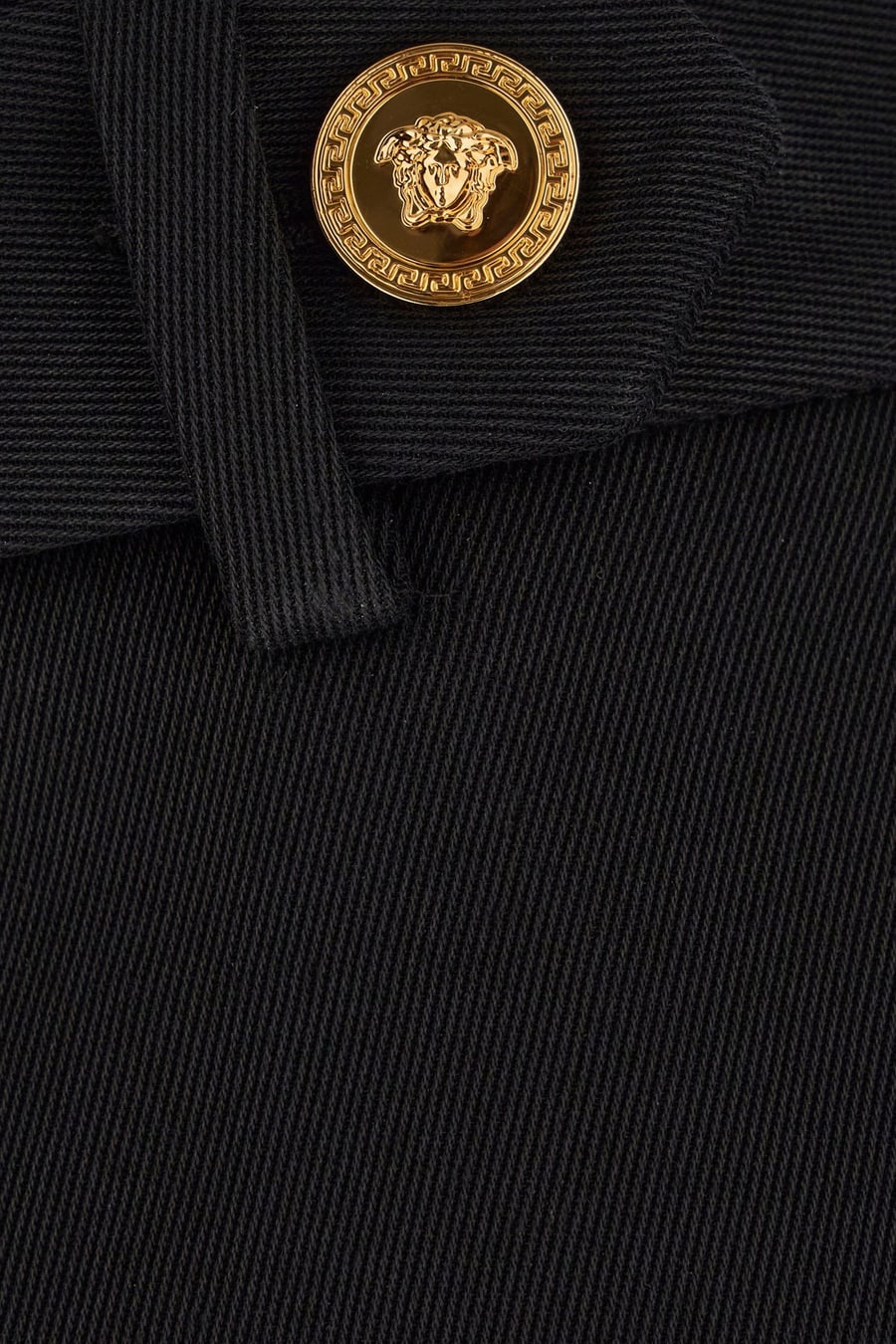 Versace Pantalone in cotone nero, view 3