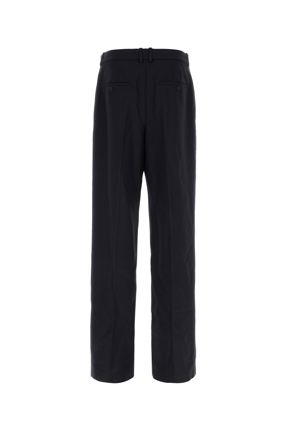 Saint Laurent Pantalone in lana blu notte, view 2