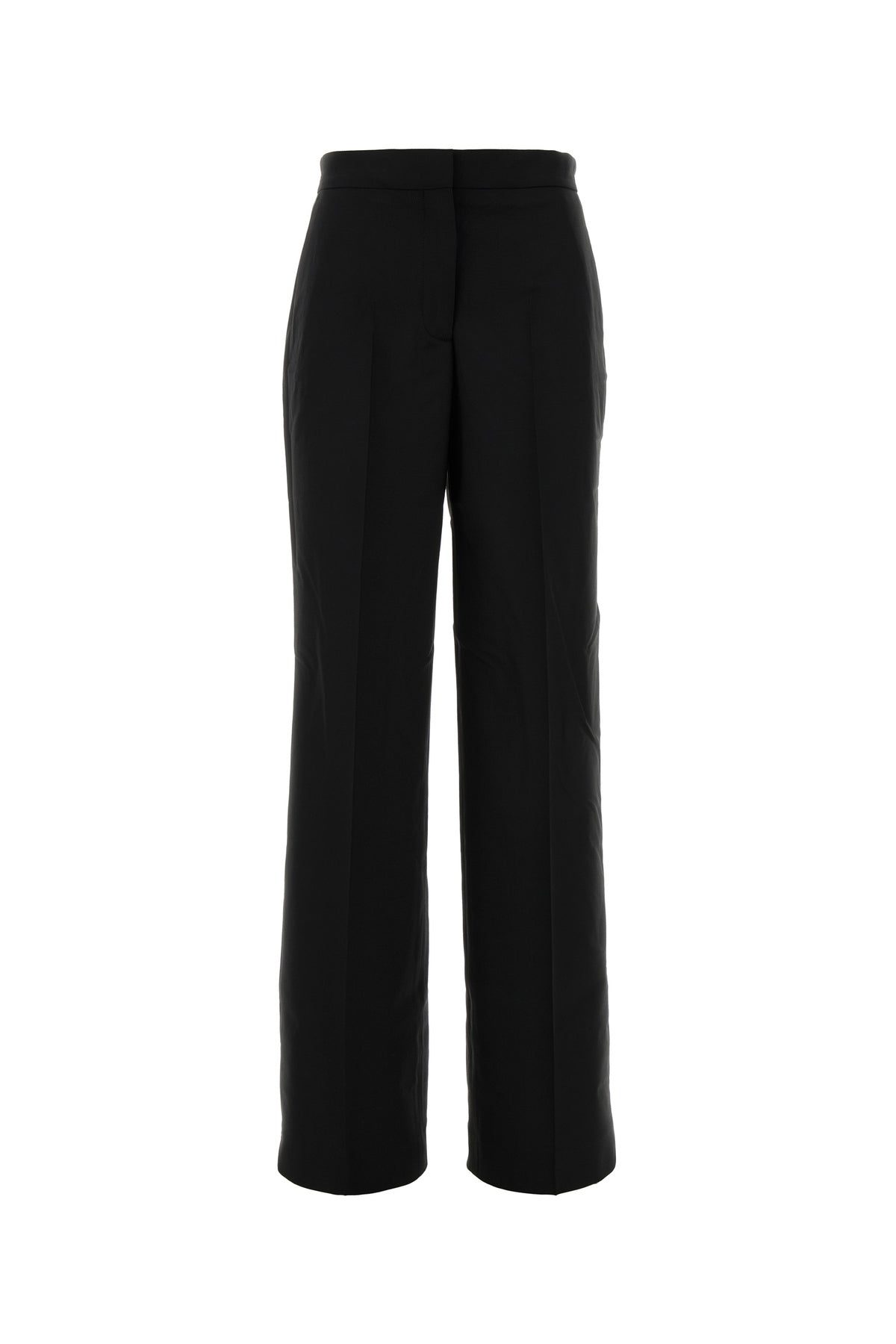 Tory Burch Pantalone dalla gamba ampia in lana stretch nera
